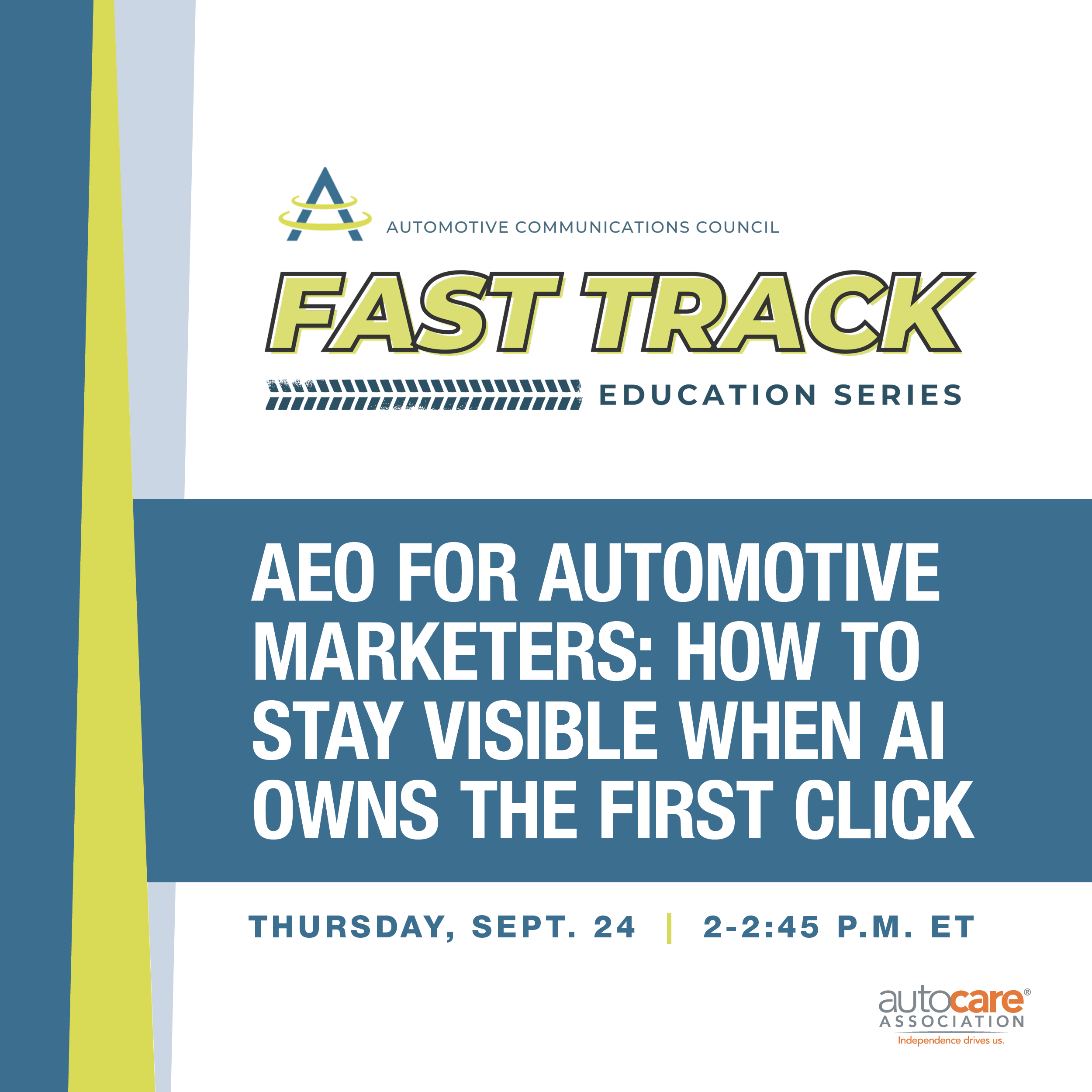 Creative graphic for 2027 Auto Care Factbook webinar