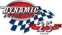 Dynamic 25th Anniversary Logo - White
