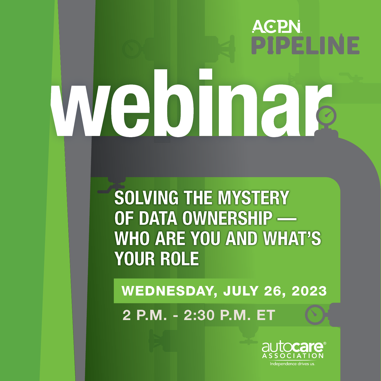 Image of ACPN Pipeline webinar on July 26th about data ownership