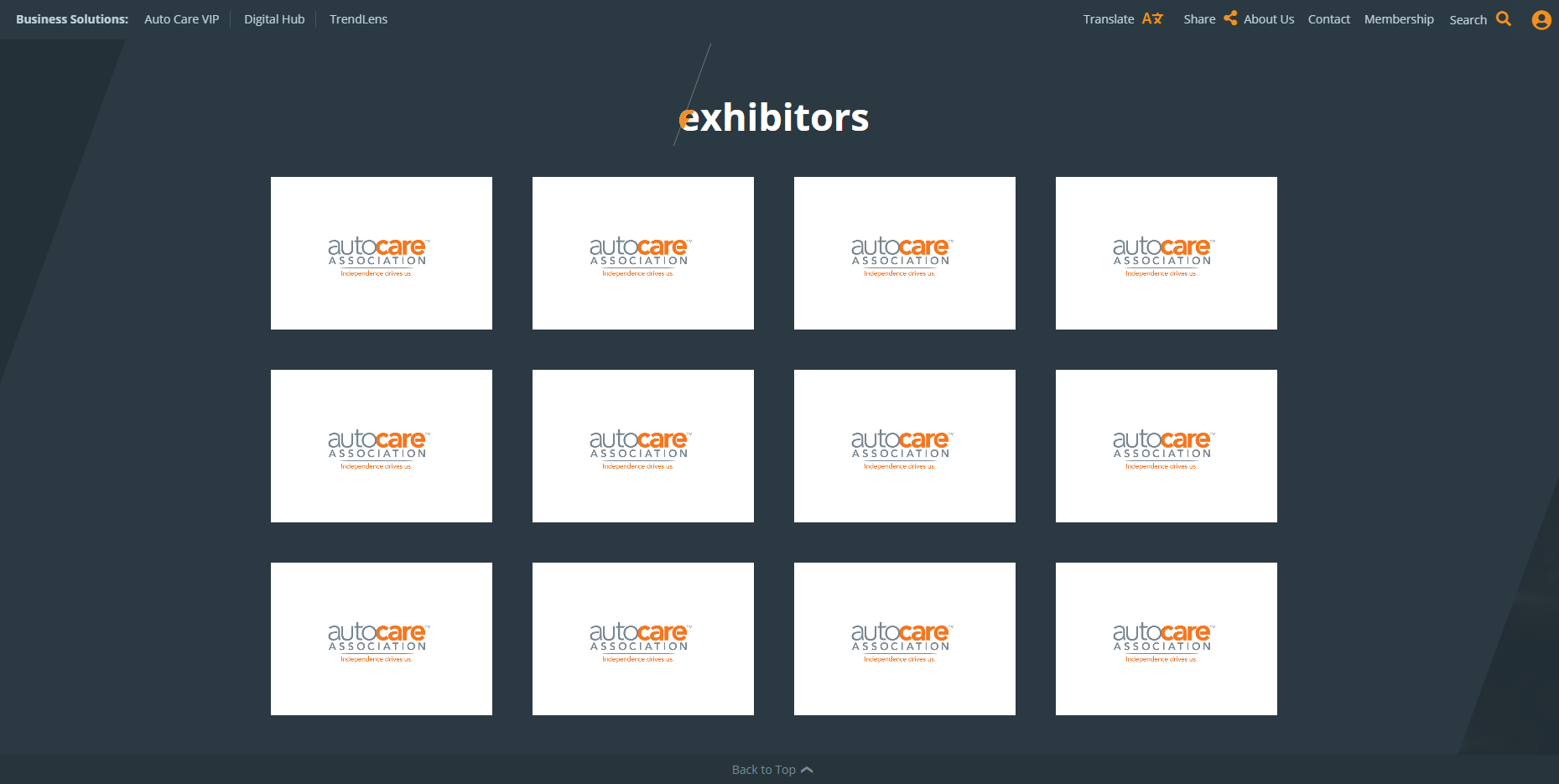 Exhibitor Directory Example 1