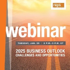 Graphic depicting 2025 Business Outlook webinar