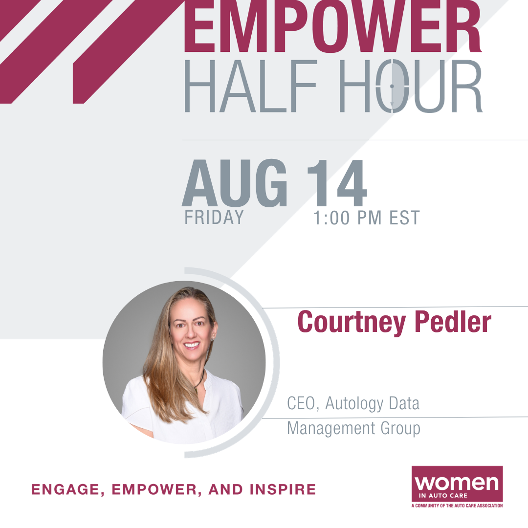 Graphic for Courtney Pedler's Empower Half Hour in August 2026