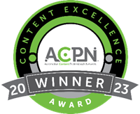 2023 acpn content excellence award winner badge