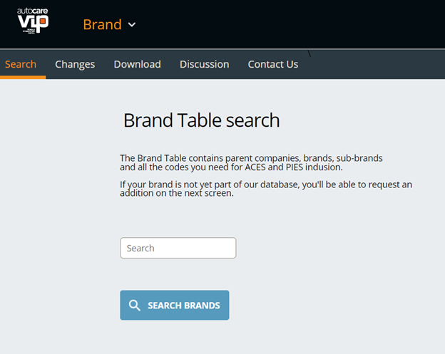 Brand Table Search third step