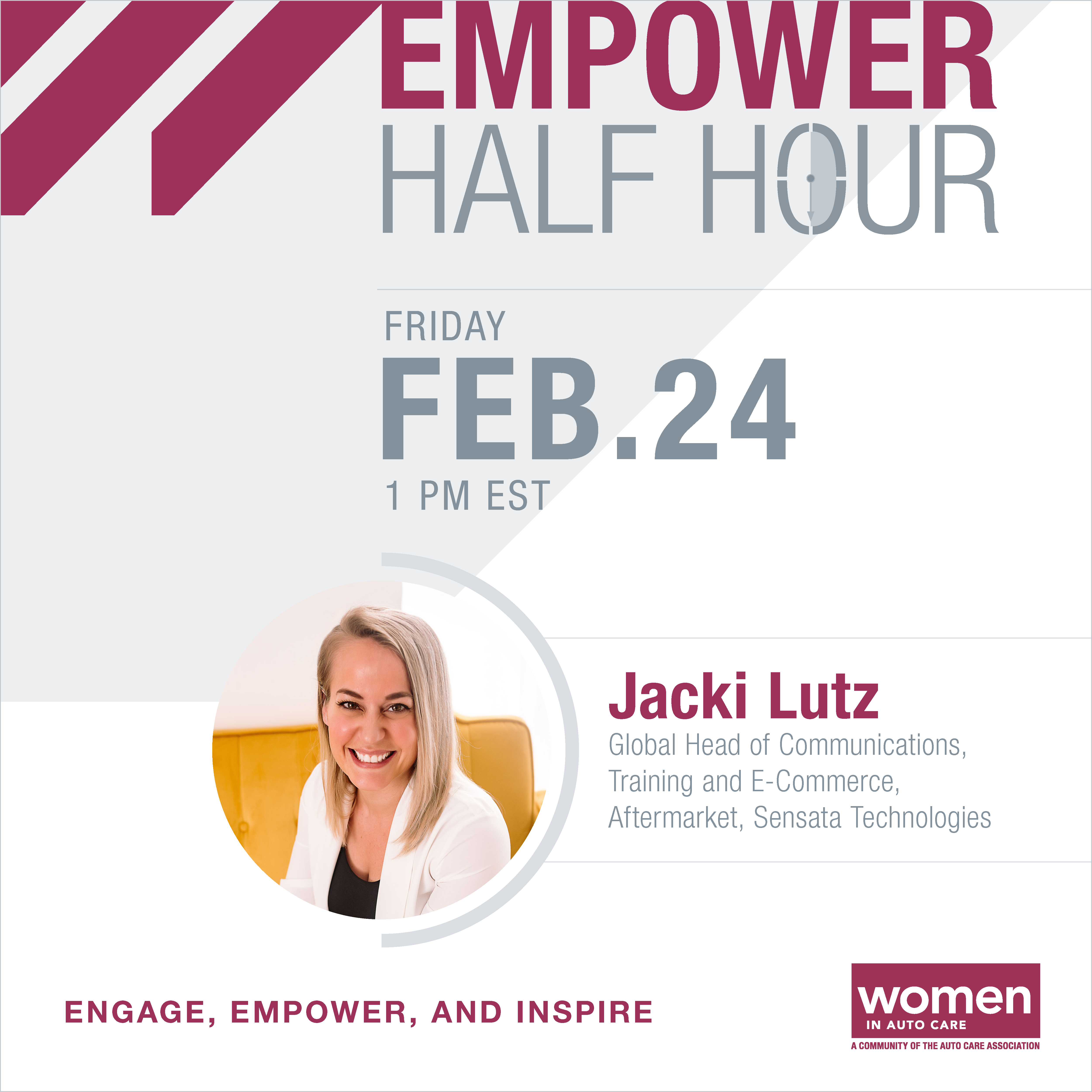 Image highlighting Women in Auto Care Empower Half Hour Jacki Lutz