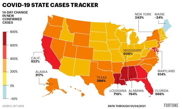 Figure 1 - COVID State Map